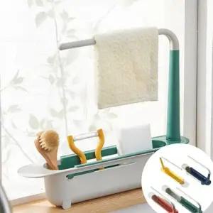 주방 수세미 걸이 다용도 행주걸이 건조대 싱크대 거치대 정리 물기제거 정리함