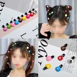 포인트 518HNL84 미니 M 레터링 악어 집게핀 헤어핀 10개 세트