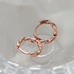 14K 골드필드 핀 귀걸이 꼬임링 2종 택1