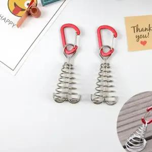 카라비너 캠핑 텐트 스프링 오징어 데크팩 비너포함 1P