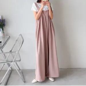 다솜결 와이드 점프슈트 밸트 홈웨어 빅사이즈점프슈트 멜빵바지 와이드바지 와이드점프슈트