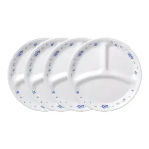 [코렐]블루베리 삼절대접시 4P 세트