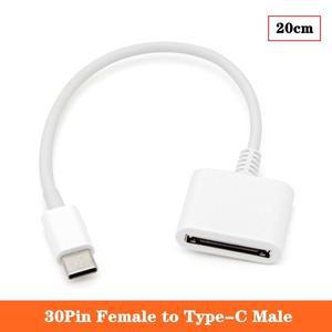 apple 호환의 기존 30핀 인터페이스 데이터 케이블-안드로이드 휴대폰 케이블 변환기 헤드에 연결된 Type-C