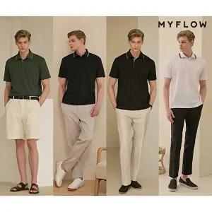 [마이플로우]남성 썸머 카라 티셔츠 4종 세트