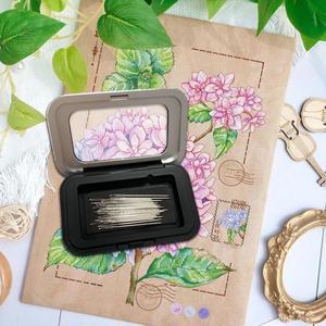 자수 바늘에 대 한 1pc 자기 보관 상자 직사각형 바느질 케이스 도구 액세서리