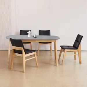 스칸디 빈츠 1600 4인 타원 세라믹 식탁세트(의자4)