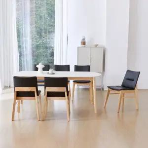 스칸디 빈츠 1800 6인 사각/타원 세라믹 식탁세트(의자6)