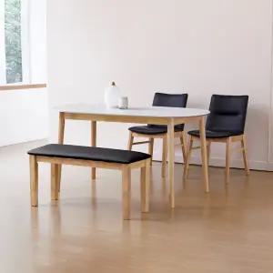 스칸디 빈츠 1400 4인 사각/타원 세라믹 식탁세트 (의자2+벤치1)