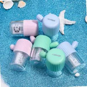 회전식 렌즈 세척통 소프트렌즈 보관 케이스 관리 도구 수동 클리너 휴대용 세정기