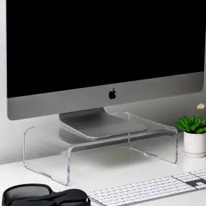 [일렉싱크]높은 아크릴 모니터 받침대 아이맥 스탠드 370mm