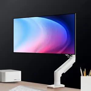 [노스바유]F80 싱글 모니터암 거치대 화이트