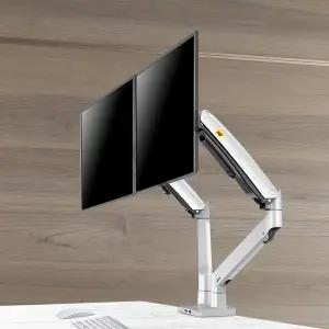 [노스바유]NB F195W 고중량 듀얼 모니터암 거치대 화이트