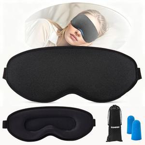 옆으로 자는 여성 남성용 수면 마스크, 수면용 블랙아웃 3D 컨투어 여행, 낮잠, 야간 근무를 위한 속눈썹 연장 기능이 있는 통기성 조절식 커버 블라인드