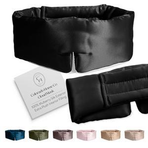 선데이릭스 | 옆구리 수면을 위한 조절 가능한 실크 수면 마스크 구름 같은 편안함, 깊은 가중 여성 및 남성용 소프트 슬립 페이스 마스크, 전체 정전, 쿨링