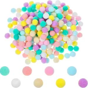 공예품용 폼 폼폼 컬러풀 귀여운 200개 휴대용 소형 취미 용품 DIY 창의적 공예 재료 수공예 장식 만들기