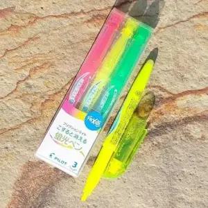 빠이롯트형광펜 파이롯트 프릭션 지워지는 형광펜-비비드 3색 Set