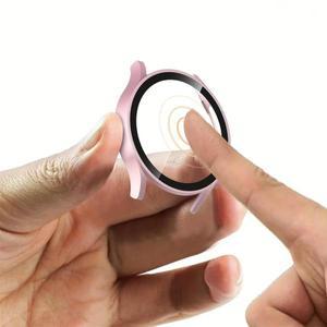 삼성 갤럭시 워치 7/6/5/4/FE 커버 범퍼 화면 보호기 갤럭시 워치 7 6 44mm 40mm 액세서리용 강화 유리 + P