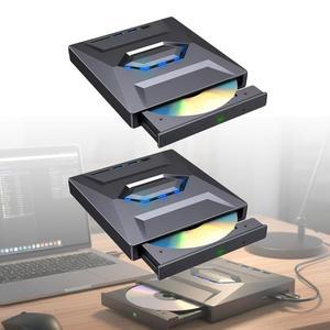RAINPOT 외장 블루레이 드라이브 USB 3.0, SD 카드 리더 및 포트가 있는 휴대용 CD DVD 버너, Windows Mac Linux와 호환되는 플레이어, 노트북 데스크톱용 광학 (1)