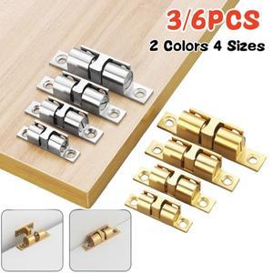 36pcs 캐비닛 옷장 도어 볼 캐치 황동 더블 롤러 스프링 래치 가구 잠금 장치 조정 가능 장력