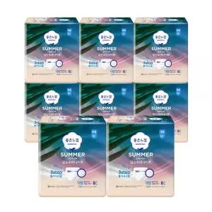 좋은느낌 입는 오버나이트 썸머 생리대 대용량 8매 8팩 MNS