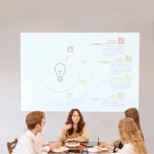 월드판다 가정용 빔프로젝터 붙이는스크린 벽지 고화질 화이트 보드 침실 거실 120x2m