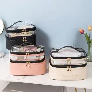 2단화장품파우치 다용도 화장품파우치 여행용 파우치 남성