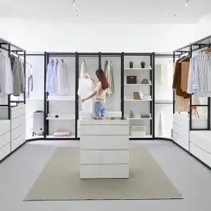 퍼니비We 로얄 화이트 옷방 4단 드레스룸 아일랜드 서랍장 악세사리장 수납장 서랍장 600