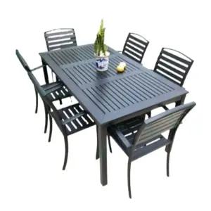 야외 6인용 테이블 사각 의자세트 탁자 식탁