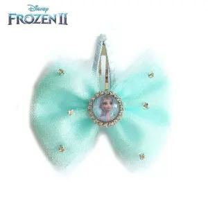 [오너클랜]한정특가) 라엘 겨울왕국2 리본큐빅 똑딱핀 (스카이)