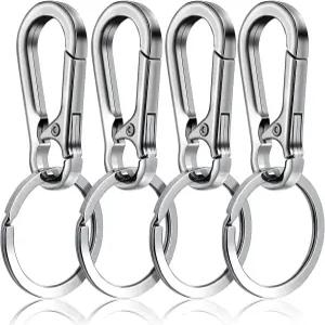 도그 태그 클립 스테인리스 스틸 헤비 듀티 링 펫 키 목걸이용 반려동물 목걸이 및 하네스용 열쇠고리