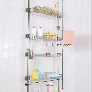 청소도구걸이 다용도 기둥봉 선반 4단 400 스텐드 청소 용품 걸이