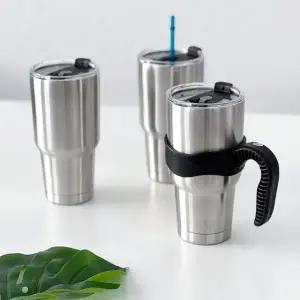 대용량 몬스터 스텐 텀블러 900ml+전용 손잡이(블랙) 빨대 추가 가능