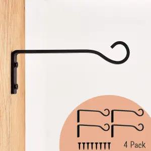 온소기 6인치 철제 벽걸이 식물 등불 걸이 새 모이통용 울타리 금속 브래킷 윈드 차임 메이슨 병 스콘스