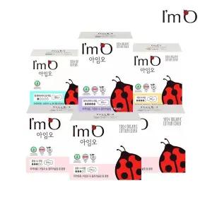 [아임오] NEW 유기농 생리대 중형 14P x3개+대형 9P x1개+오버나이트 6P+일반 팬티라이너 20P