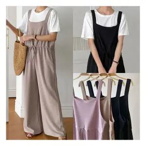 마미누리임산부 터널 끈 와이드 점프수트 빅사이즈 임부복 멜빵바지 176694