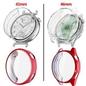 화웨이 시계 GT 6 용 소프트 TPU 케이스 + 필름 46mm 41mm 긁힘 방지 화면 보호기 GT6 액세서리 커버 용 보