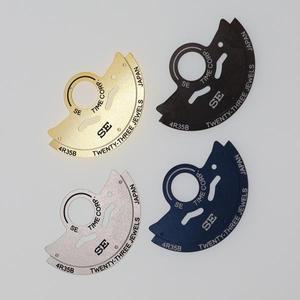 실버 골드 웨이브 스타일 NH35 오토매틱 무브먼트 로터 스티커 (세이코 모드 NH34 NH36 개조 시계 부품용)