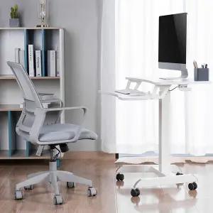 엔산마운트 PJS-8 모션 데스크 수동 이동식 높이조절 책상 데스크 영사대 무빙 사이드 테이블 키보드 선반