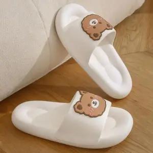 귀여운 캐릭터 슬리퍼 키높이 곰돌이 슬리퍼 사무실 푹신 간편 발바닥