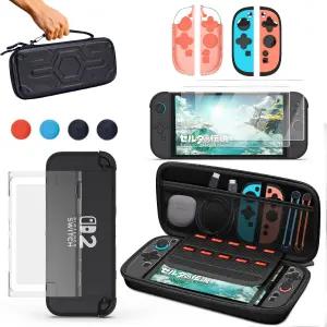 닌텐도 스위치 2 휴대용 케이스 2용 보호 키트 여행용 NS2용 파우치 화면 보호기가 있는 하드 쉘 보관 가방