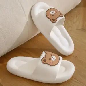 귀여운 캐릭터 슬리퍼 키높이 곰돌이 슬리퍼 사무실 푹신 간편 발바닥