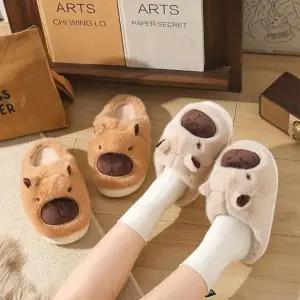 푹신한 겨울 실내화 귀여운 캐릭터 실내화 슬리퍼 남성