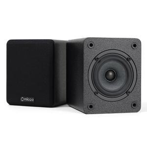 cca COVO S 양방향 책장 스피커 필요 턴테이블용 아님 3인치 우퍼 0 75인치 트위터 월 마운트 가능 페어 블랙