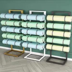 벽걸이 폼롤러 거치대 매트 다층 요가 헬스장 정리대