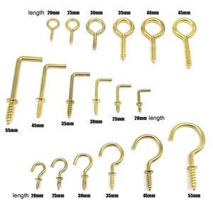 25피스 황금 그림  프레임 램프 라이트 캐비닛 식물 커튼 커튼 그물 와이어 아이 볼트 나사 옷걸이 O L C