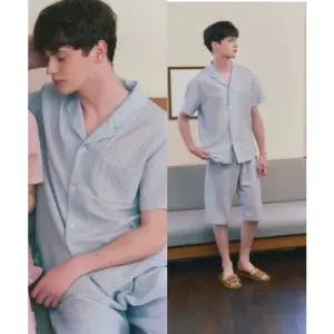 [갤러리아] 남 면레이온 요루 은은한 안개꽃나염 기본 남자파자마 잠옷(WPA7181M BU)