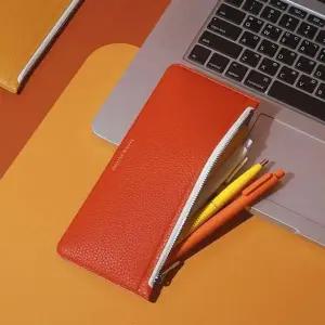 중등 초등 슬림한 수납 볼펜 필통 학생 펜슬케이스 지퍼 입학 화장품 1P 가죽 고급_24736383