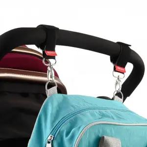 유모차 가방걸이 고리 홀더 2개입 360도회전 수납 유모차 걸이 악세사리