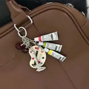 미술 수채화 물감 팔레트 키링 백참 열쇠고리 굿즈 가방 꾸미기 참 장식 액세사리 백팩 소품 선물