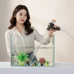 어항 청소기 사이펀 펌프 3in1 수조 환수기 열대어 물갈이 용품